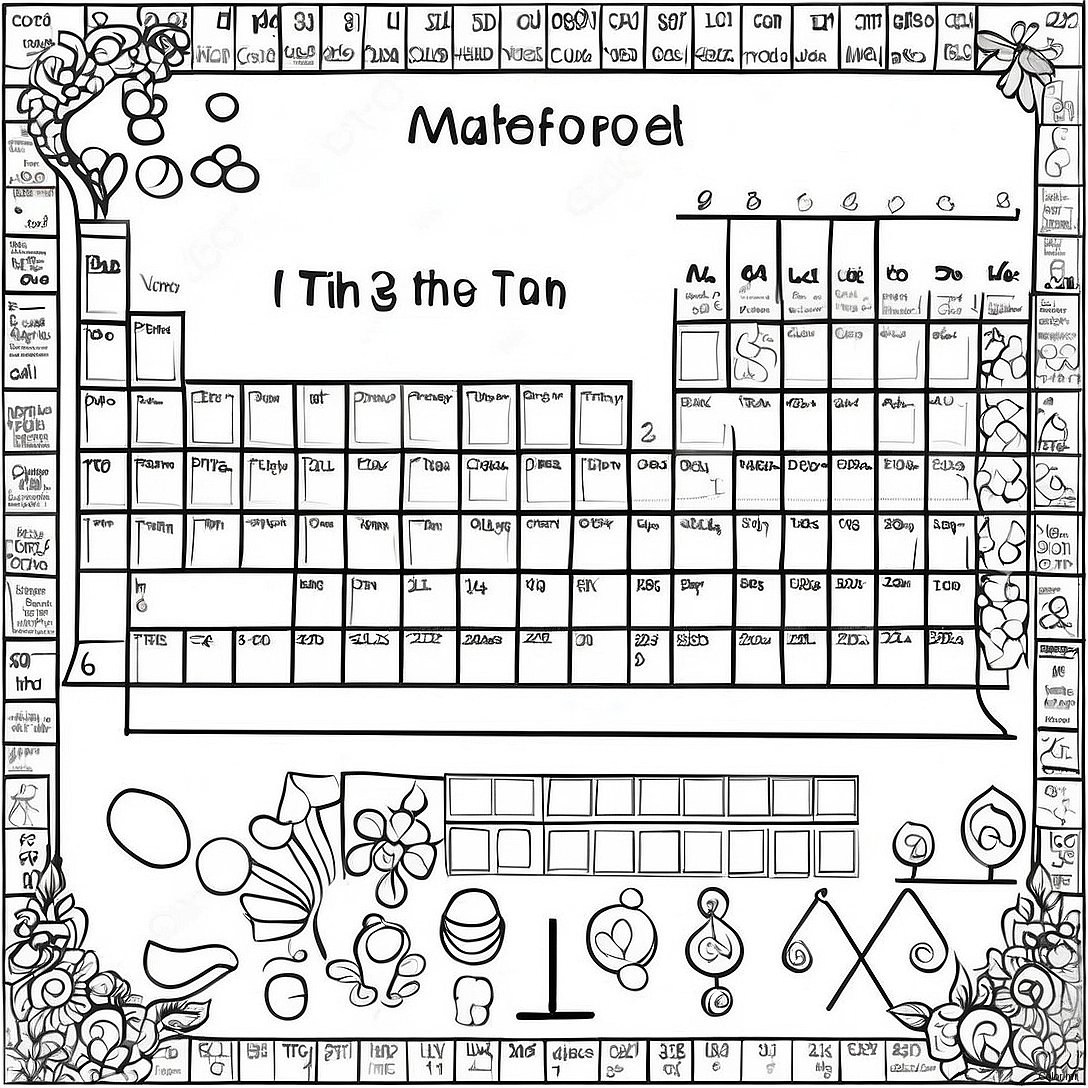 Colorful Periodic Table Activity Coloring Page 52717 43845