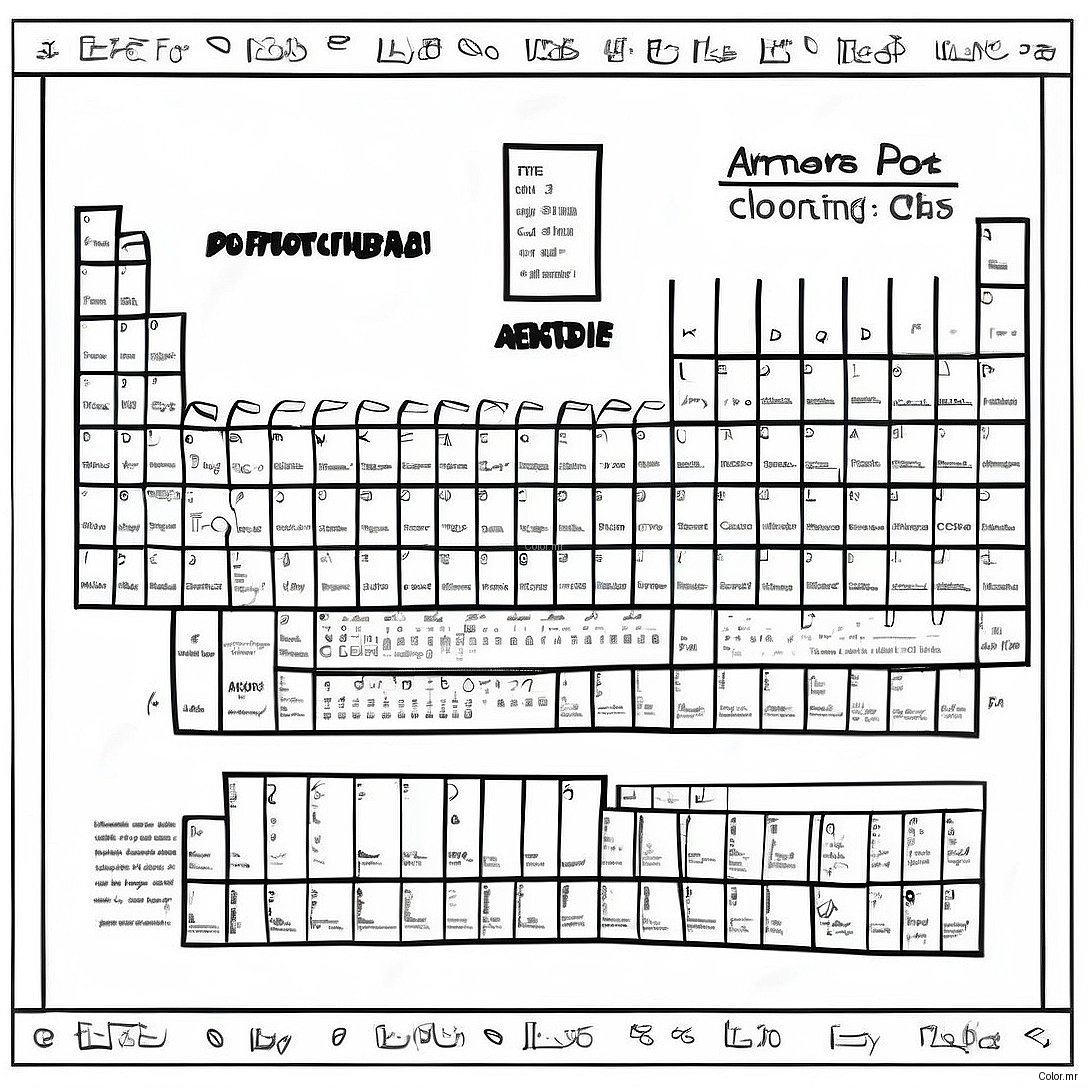 Colorful Periodic Table Activity Coloring Page 52717 43846