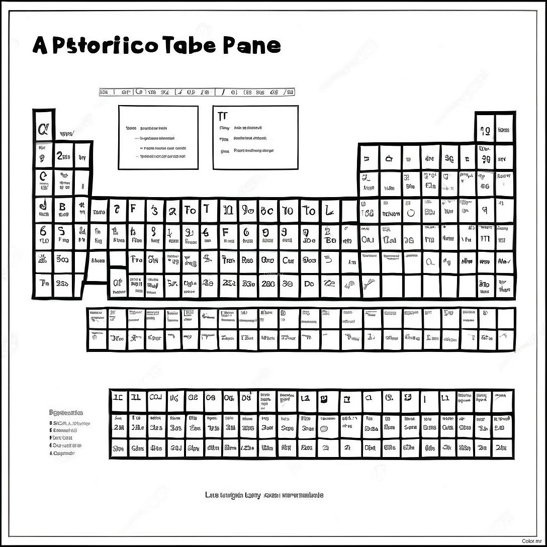 Colorful Periodic Table Activity Coloring Page 52717 43847