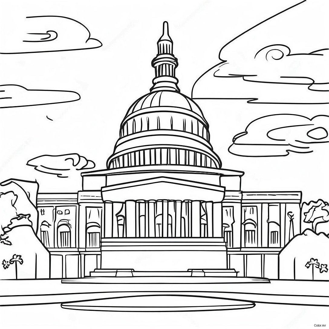 Famous Landmarks Of The United States Coloring Page 8145 6614