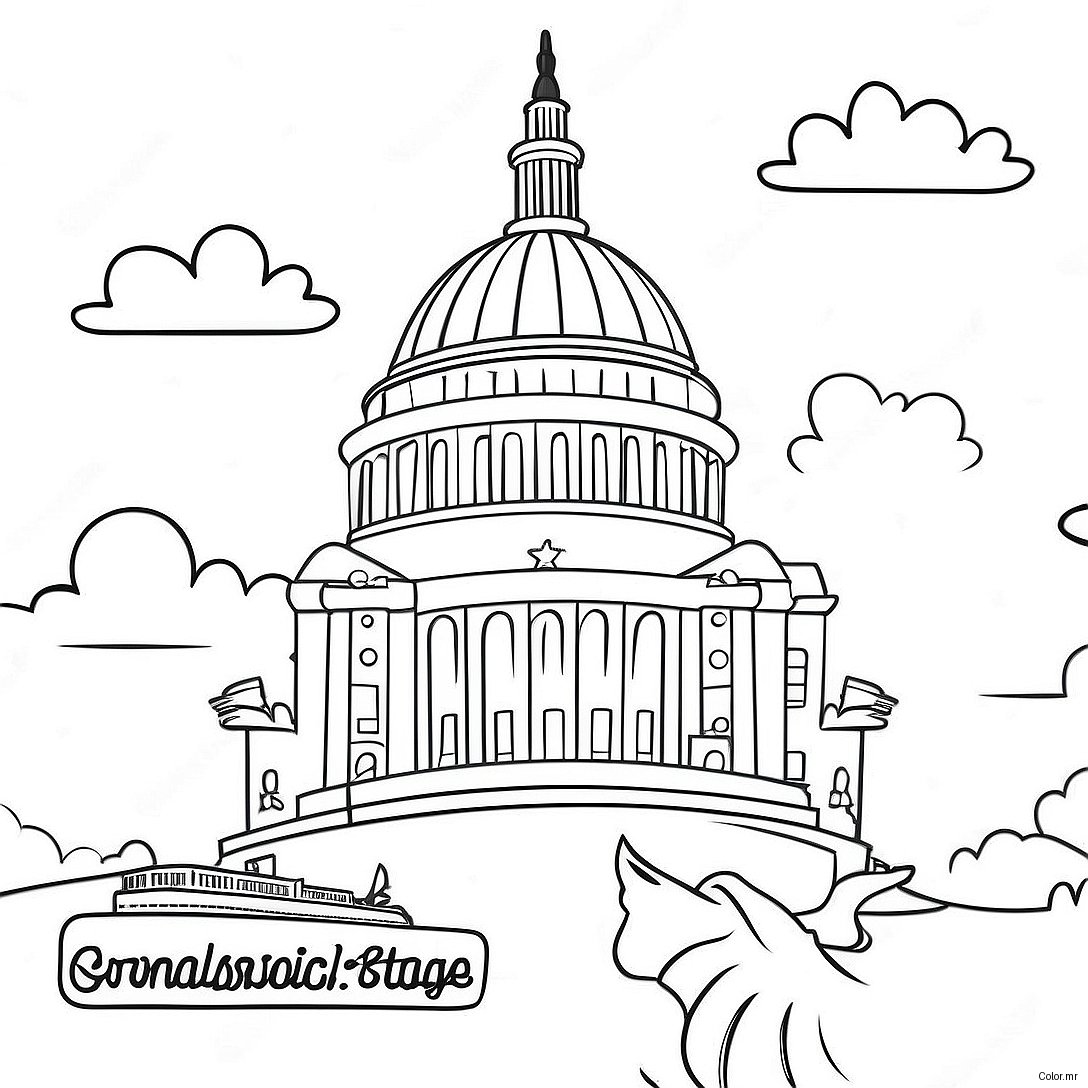 Famous Landmarks Of The United States Coloring Page 8145 6616
