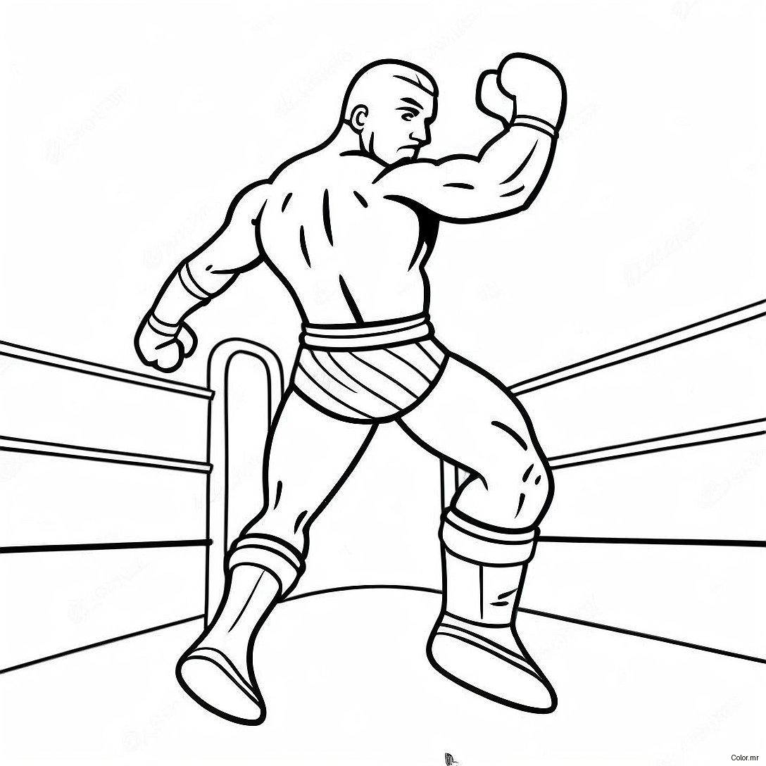 Wwe Wrestler Jumping On Opponent Coloring Page 64370 53230