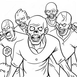 Zombies 3 Kleurplaten