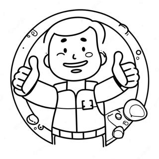 Vault Boy Duim Omhoog Kleurplaat 10347-8503