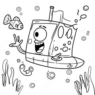 Spongebob Squarepants Onderwateravontuur Kleurplaat 10378-8518