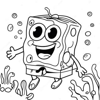 Spongebob Squarepants Onderwateravontuur Kleurplaat 10378-8520