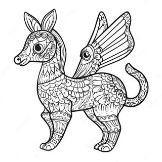 Alebrije Kleurplaten