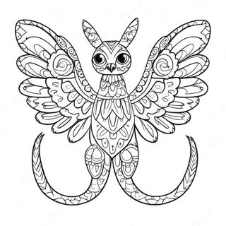 Kleurige Alebrije Met Vleugels Kleurplaat 10428-8560