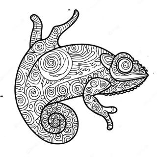 Chameleon Kleurplaten