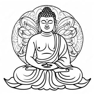 Vredige Boeddha Meditatie Kleurplaat 11238-9215