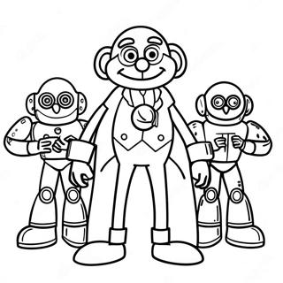 Kwaadaardige Dr Eggman Met Robots Kleurplaat 11258-9232