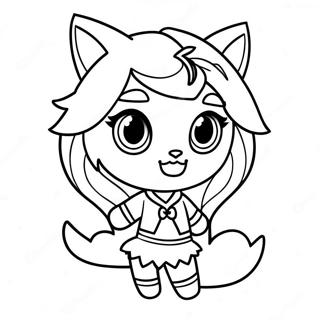 Gacha Life Wolf Meisje Kleurplaat 11517-9435