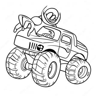 Spiderman Monster Truck Kleurplaten