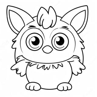 Schattige Furby Met Grote Ogen Kleurplaat 11638-9534