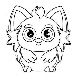 Schattige Furby Met Grote Ogen Kleurplaat 11638-9535