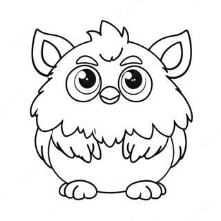 Schattige Furby Met Grote Ogen Kleurplaat 11638-9536