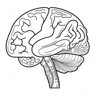 Kleurige Kleurplaat Van De Anatomie Van De Hersenen 11718-9597