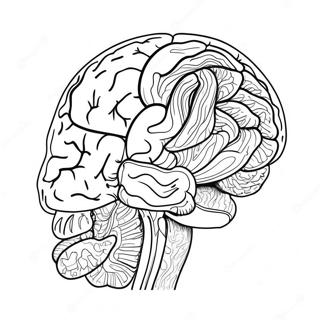 Kleurige Kleurplaat Van De Anatomie Van De Hersenen 11718-9599