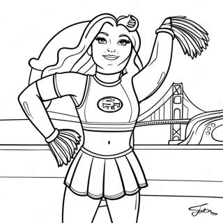 San Francisco 49ers Cheerleader Kleurplaat 11868-9718