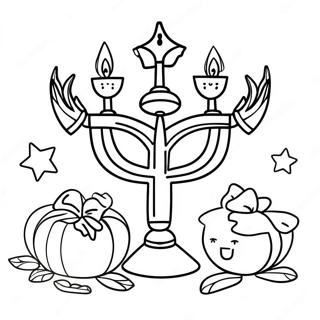 Schattige Hanukkah Kleurplaten