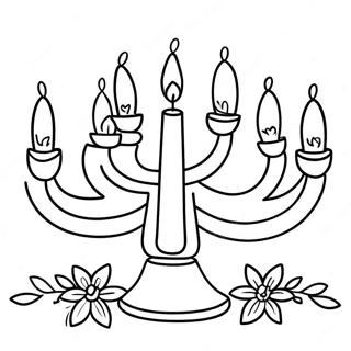 Schattige Menorah Kleurplaat 11988-9813