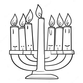 Schattige Menorah Kleurplaat 11988-9814