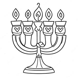 Schattige Menorah Kleurplaat 11988-9815