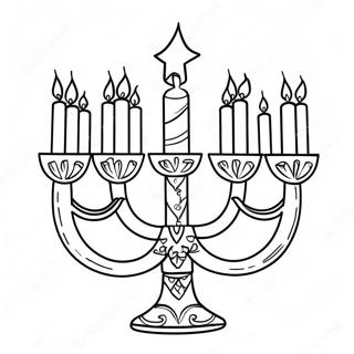 Schattige Menorah Kleurplaat 11988-9816