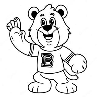 Vrolijke Bruins Mascotte Kleurplaat 12008-9830