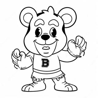 Vrolijke Bruins Mascotte Kleurplaat 12008-9832