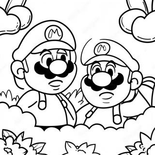 Mario En Luigi Avontuur Kleurplaat 12098-9901