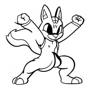 Lucario In Gevechtspositie Kleurplaat 12368-10118