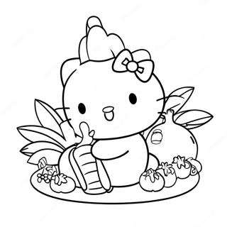 Hello Kitty Thanksgiving Kleurplaat 12447-10354