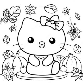 Hello Kitty Thanksgiving Kleurplaat 12447-10356