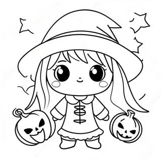 Anime Halloween Kleurplaat 12527-10420