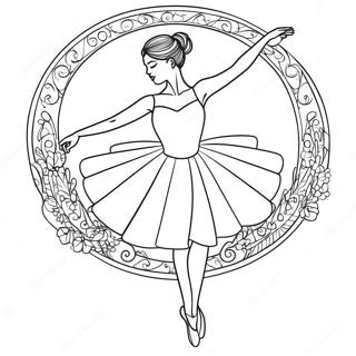 Elegante Ballerina In Gracieuze Houding Kleurplaat 12568-10462