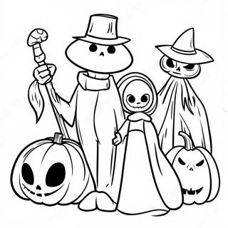 Spookachtige Halloweentown Personages Kleurplaat 12608-10493