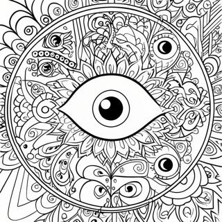 Kleurrijke Boze Oog Mandala Kleurplaat 12658-10534