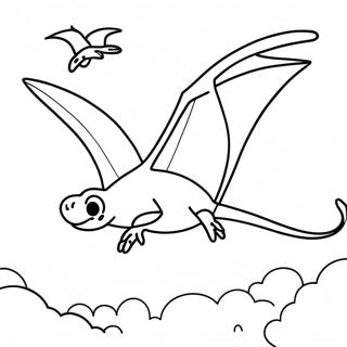 Vliegende Pterodactyl In De Lucht Kleurplaat 12678-10549