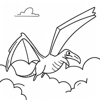 Vliegende Pterodactyl In De Lucht Kleurplaat 12678-10551