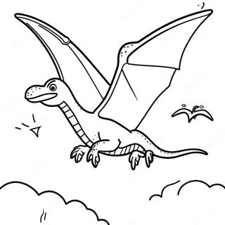 Vliegende Pterodactyl In De Lucht Kleurplaat 12678-10552