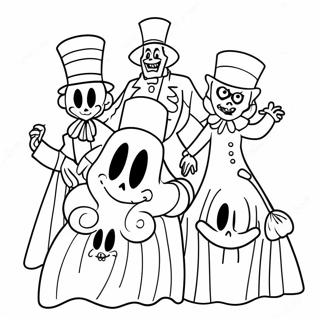 Spookachtige Geesten In De Haunted Mansion Kleurplaat 12768-10622