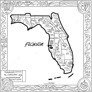 Kleurplaat Van De Kaart Van Florida 12857-10686