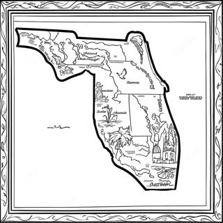 Kleurplaat Van De Kaart Van Florida 12857-10687