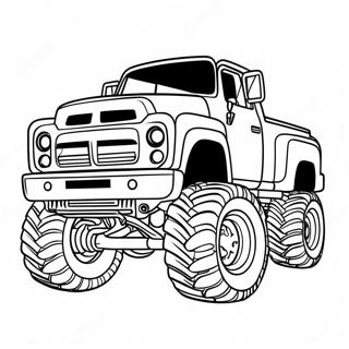 Kleurplaat Van Een Monster Dieseltruck 12918-10740