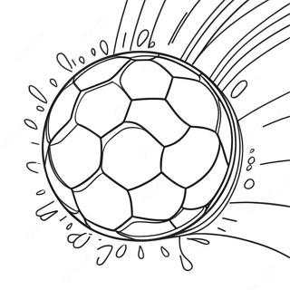 Kleurrijke Voetbal In Actie Kleurplaat 13078-10866