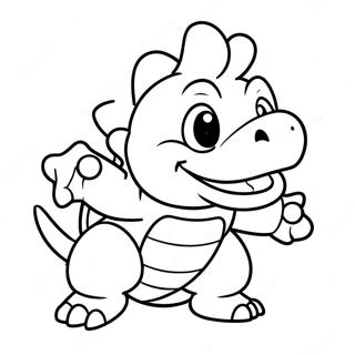 Bowser Jr In Een Ondeugende Houding Kleurplaat 13268-11017