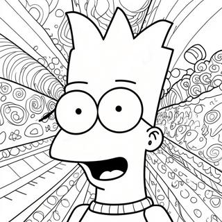 Trippy Bart Simpson Kleurplaten