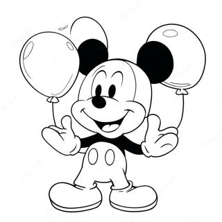 Mickey Mouse Met Hart Ballonnen Kleurplaat 13739-11386