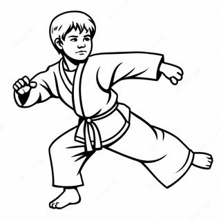 Karate Kid In Actie Kleurplaat 14069-11658